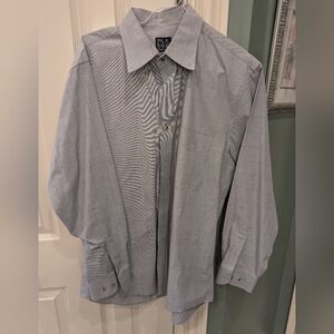 Jos. A. Bank Men's Gray And Black Dress Shirt
